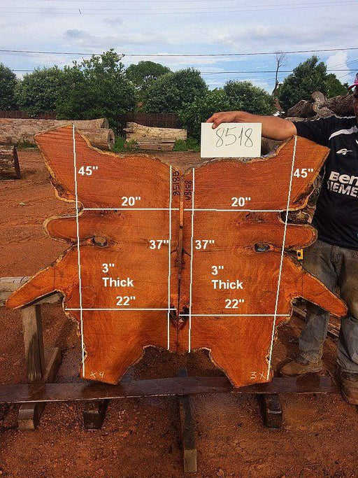 Garapa #8518- 3" x 20" to 22" x 45" FREE SHIPPING within the Contiguous US. freeshipping - Big Wood Slabs