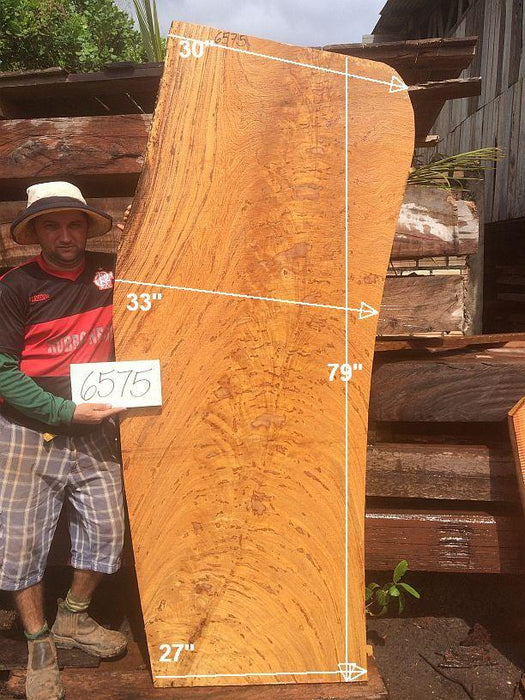 Angelim Pedra #6575 - 2-1/2" x 27" to 33" x 79" FREE SHIPPING within the Contiguous US. freeshipping - Big Wood Slabs