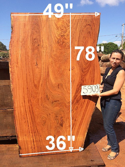 Angelim Pedra #5909- 2-3/4" x 36" to 49" x 78" FREE SHIPPING within the Contiguous US. freeshipping - Big Wood Slabs