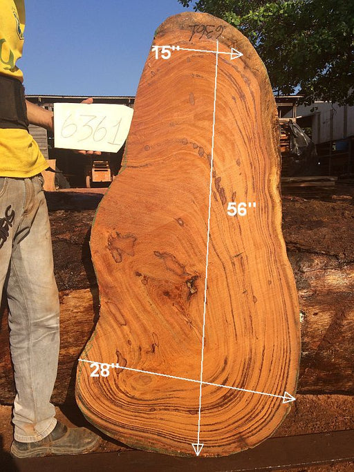 Angelim Pedra #6361- 2-3/4" x 15" to 28" x 56" FREE SHIPPING within the Contiguous US. freeshipping - Big Wood Slabs