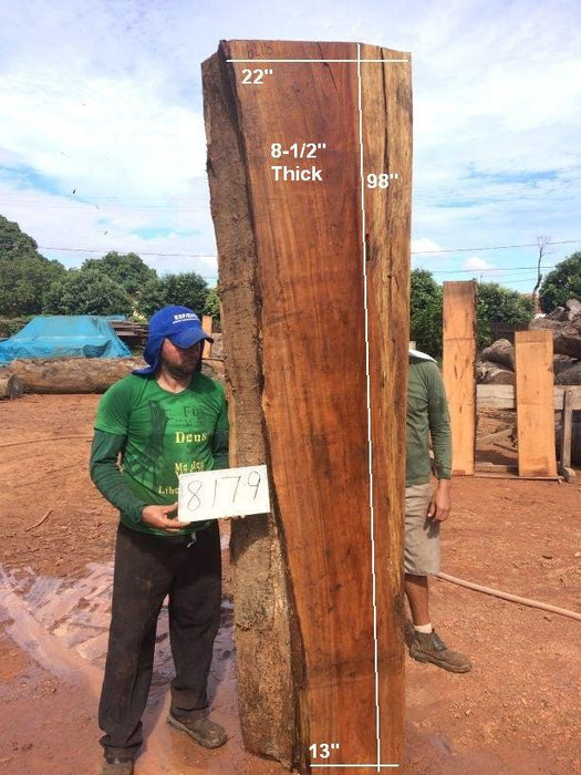 Fava Timborana #8179 - 8-1/2" x 13" to 22" x 98" FREE SHIPPING within the Contiguous US. freeshipping - Big Wood Slabs