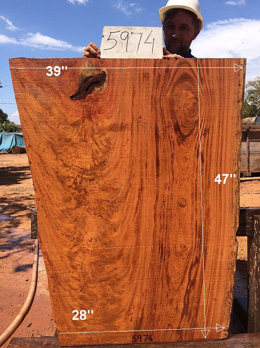 Angelim Pedra #5974 - 2-1/2" x 28" to 39" x 47" FREE SHIPPING within the Contiguous US. freeshipping - Big Wood Slabs