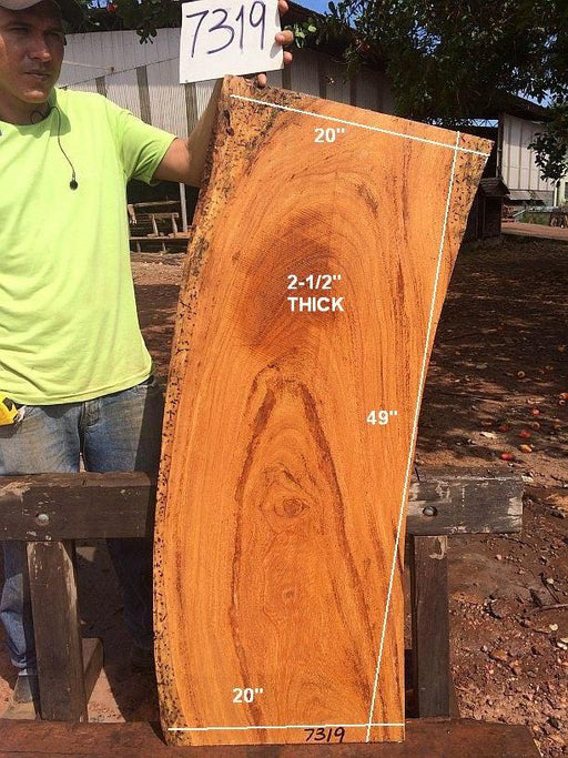 Angelim Pedra #7319- 2-1/2" x 20" x 49" FREE SHIPPING within the Contiguous US. freeshipping - Big Wood Slabs