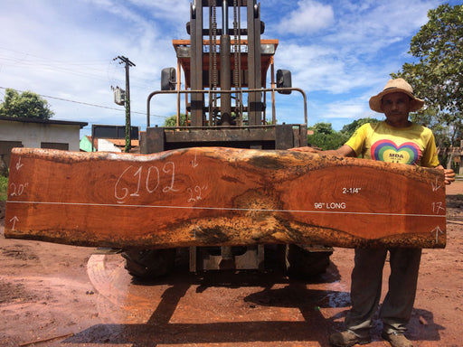 Angelim Pedra #6102 - 2-1/4" x 17" to 22" x 96" FREE SHIPPING within the Contiguous US. freeshipping - Big Wood Slabs