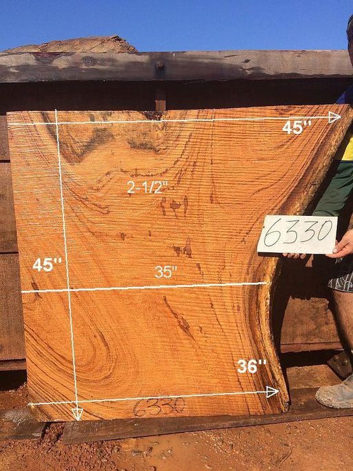 Angelim Pedra #6330 - 2-1/2" x 35" to 45" x 45" FREE SHIPPING within the Contiguous US. freeshipping - Big Wood Slabs