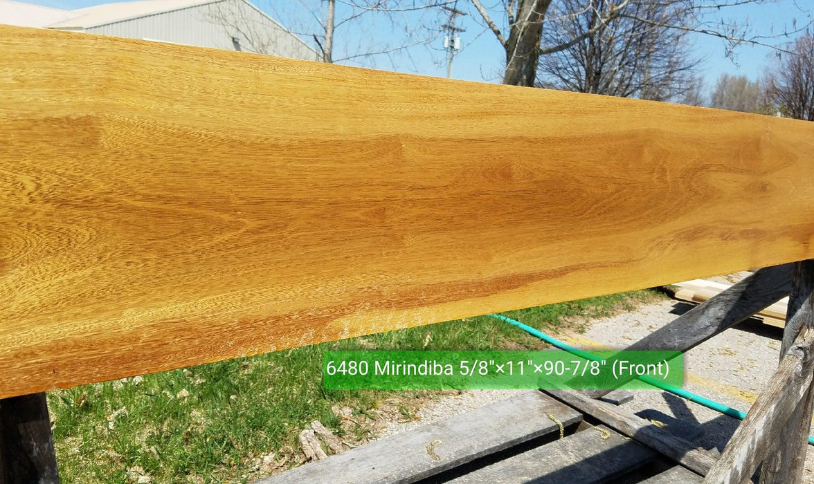 Mirindiba #6480- 5/8" x 11" x 90-7/8" FREE SHIPPING within the Contiguous US. freeshipping - Big Wood Slabs