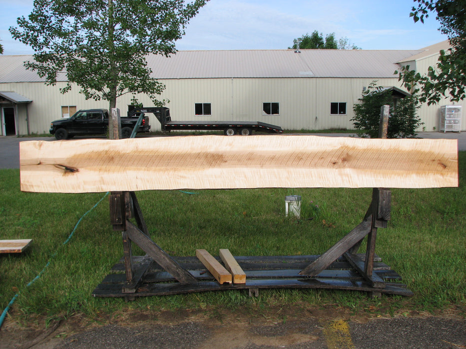 Maple, Curly #6606(JW)- 15/16" x 13-1/4" - 14-1/4" x 120" FREE SHIPPING within the Contiguous US. freeshipping - Big Wood Slabs
