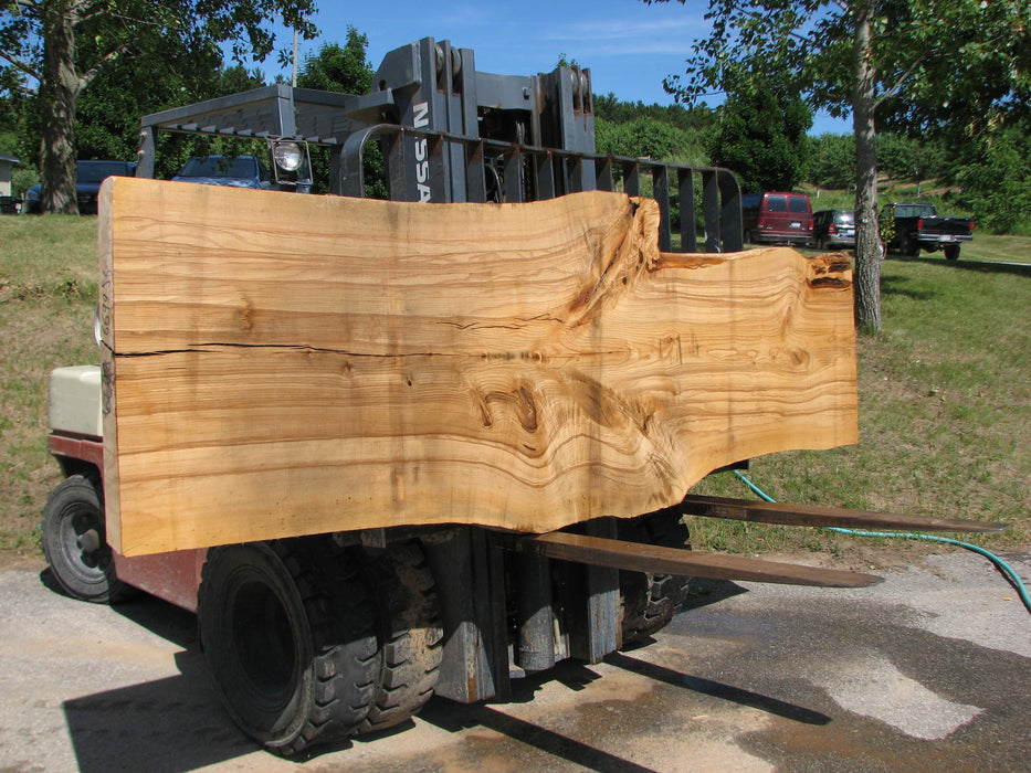 Ash #6699(JS)- 3" x 29-1/2" to 41-1/2" x 131" FREE SHIPPING within the Contiguous US. freeshipping - Big Wood Slabs