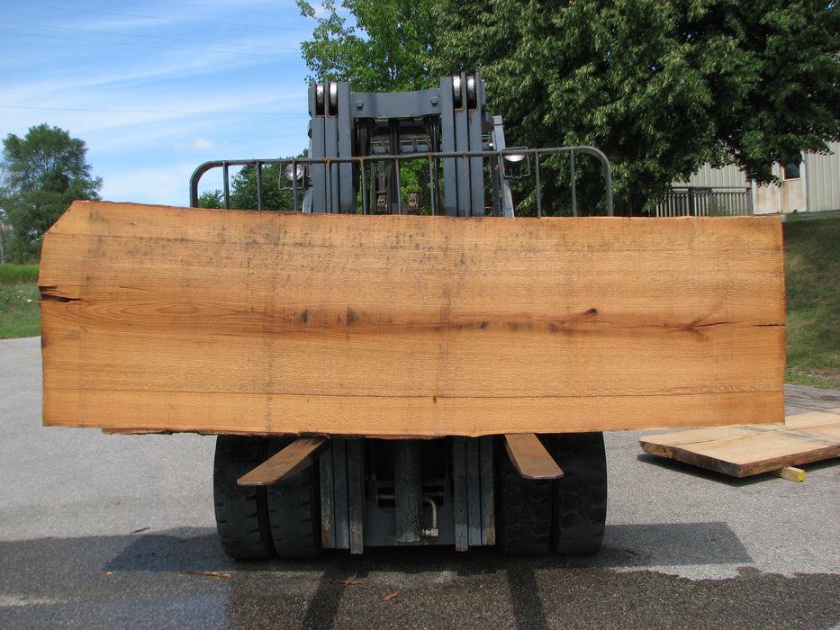 Red Oak #6877(JS) - 3" x 33" to 36" x 124" FREE SHIPPING within the Contiguous US. freeshipping - Big Wood Slabs
