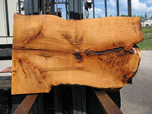 Red Oak #6895(JS) - 3" x 29 to 35" x 54" FREE SHIPPING within the Contiguous US. freeshipping - Big Wood Slabs