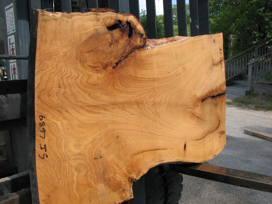 Red Oak #6897(JS) - 3" x 23" to 34" x 58" FREE SHIPPING within the Contiguous US. freeshipping - Big Wood Slabs