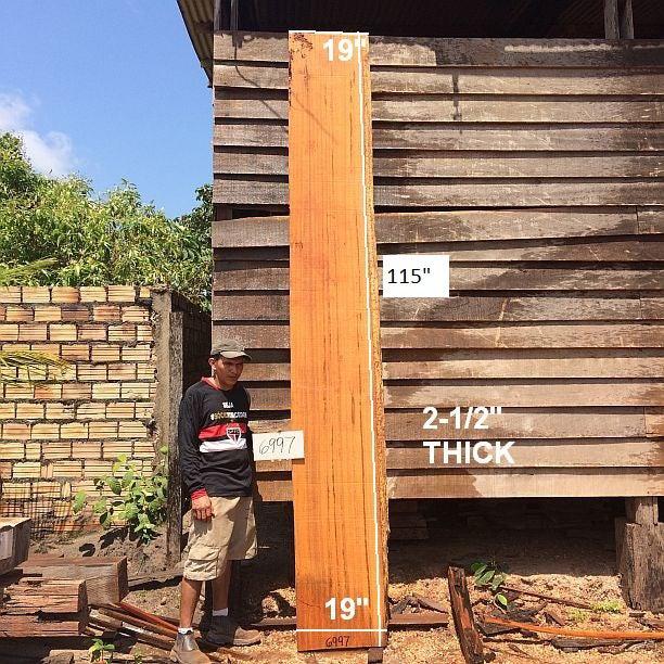 Angelim Pedra #6997 - 2-1/2" X 19" X 115" FREE SHIPPING within the Contiguous US. freeshipping - Big Wood Slabs