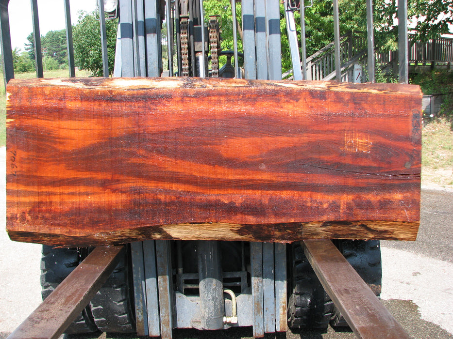 Goncalo Alves / Tigerwood #7067- 2-1/8" x 22-1/2" to 26-1/2" x 72" FREE SHIPPING within the Contiguous US. freeshipping - Big Wood Slabs