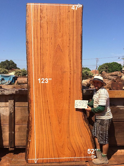 Angelim Pedra #6379- 2-3/4" x 47" to 52" x 123" FREE SHIPPING within the Contiguous US. freeshipping - Big Wood Slabs