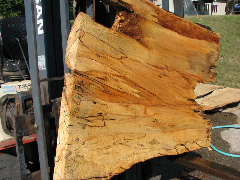 Maple, Spalted #7647(ROC) - 4" x 32" to 44" x 46" FREE SHIPPING within the Contiguous US. freeshipping - Big Wood Slabs