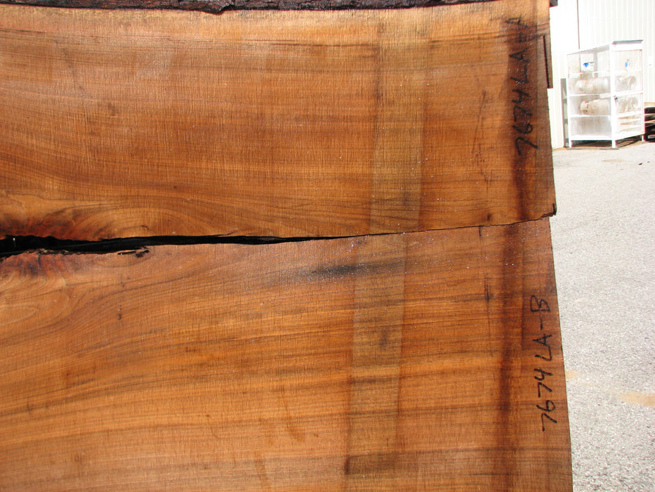 Walnut, American #7674(LA) 2-1/2" x 38" to 57-1/2" x 96" - FREE SHIPPING within the Contiguous US. freeshipping - Big Wood Slabs