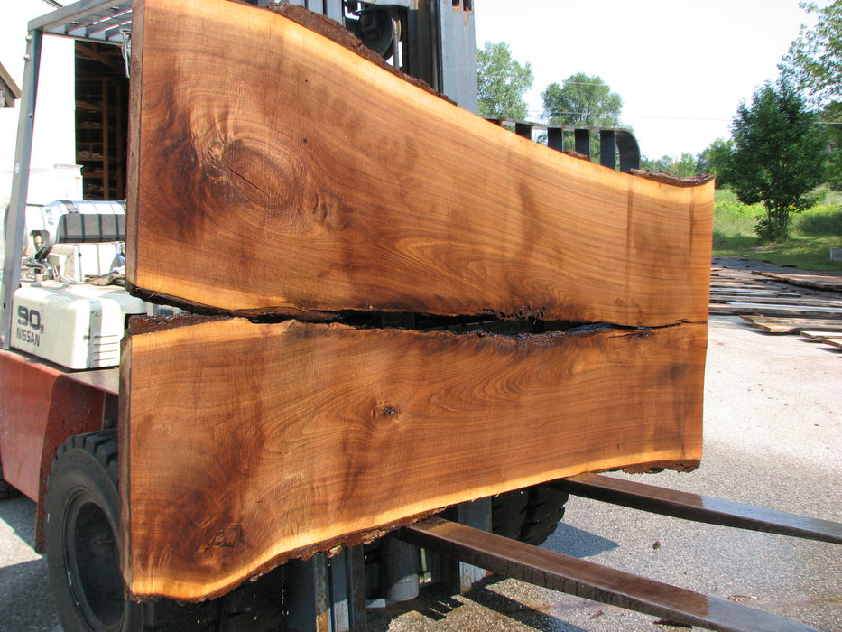 Walnut, American #7678(LA) 2-1/2" x 41" to 54" x 96" - FREE SHIPPING within the Contiguous US. freeshipping - Big Wood Slabs