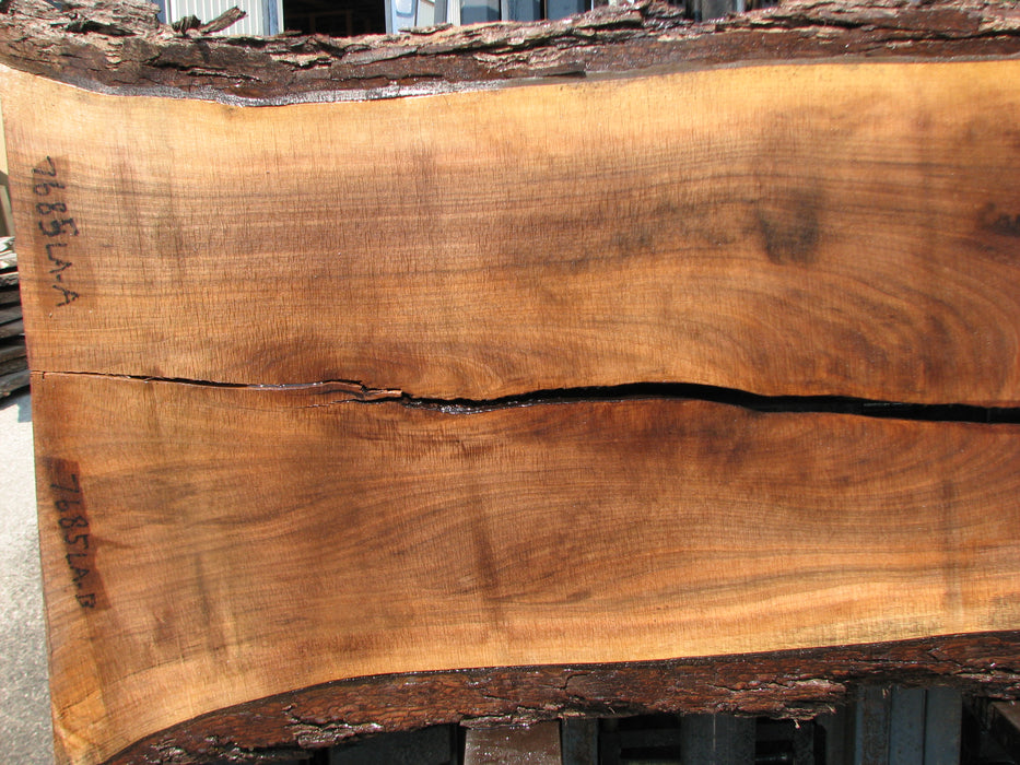 Walnut, American #7685(LA) 2-1/2" x 27" to 36" x 75" - FREE SHIPPING within the Contiguous US. freeshipping - Big Wood Slabs