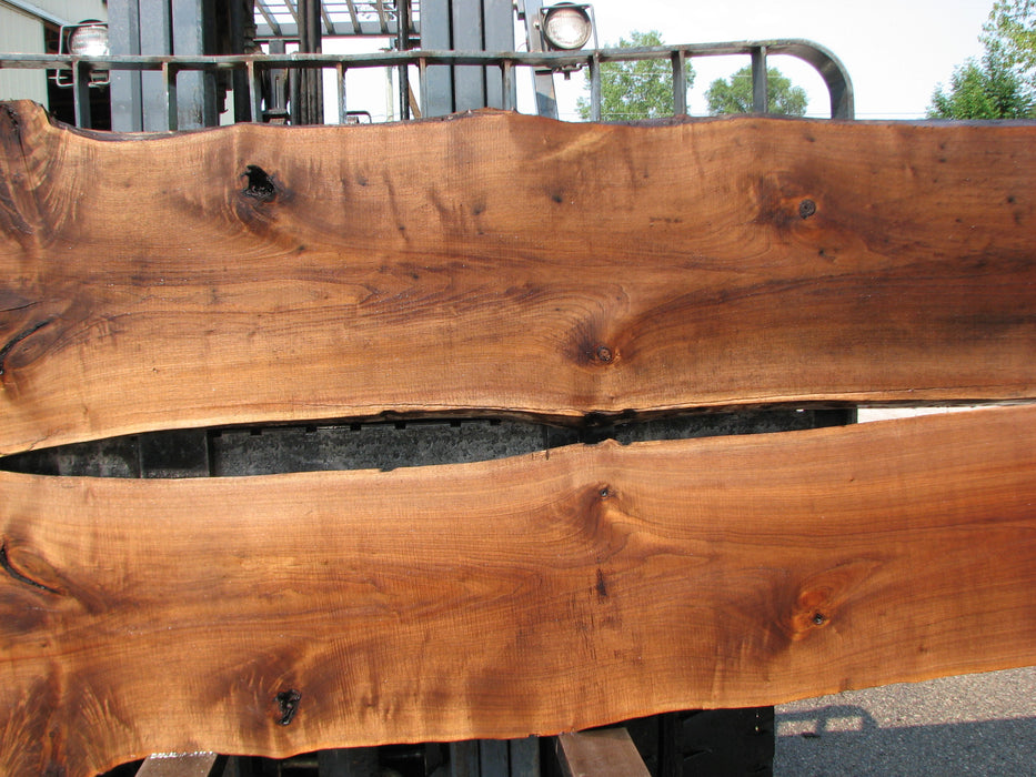 Walnut, American #7694(LA) Book-Matched Set - Each part is approx 2" x 19" to 24" x 132" - FREE SHIPPING within the Contiguous US. freeshipping - Big Wood Slabs