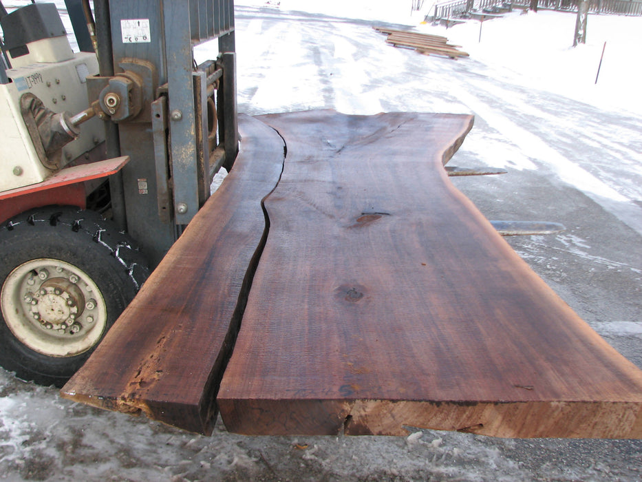 Walnut, American (2pc set) #7285(OC) 3" x 33"-56" x 124" - FREE SHIPPING within the Contiguous US. freeshipping - Big Wood Slabs