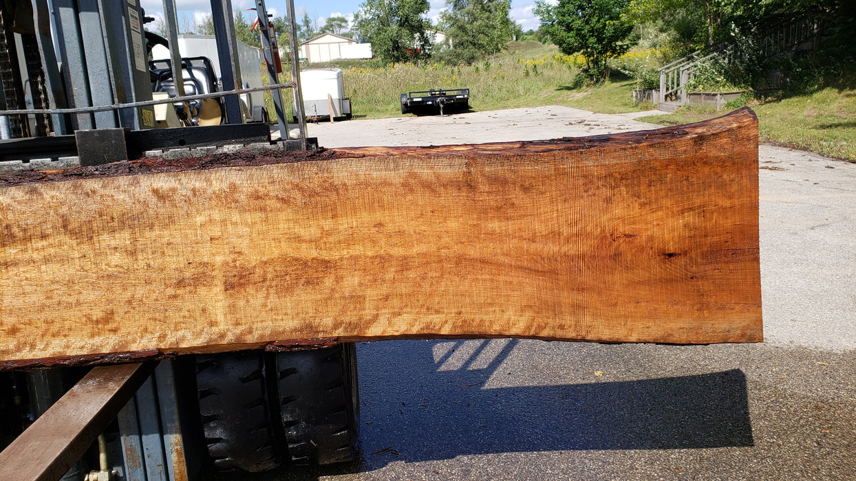 Cherry, American / Flame Figure #8014 (LA) - 2-1/2" x 17" to 23" x 174" FREE SHIPPING within the Contiguous US. freeshipping - Big Wood Slabs