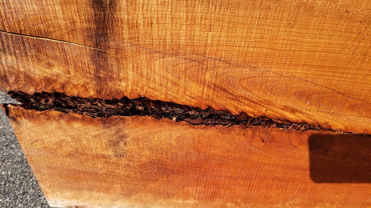 Cherry, American / Flame Figure #8015 (LA) - 2-1/2" x 20" to 23" x 174" FREE SHIPPING within the Contiguous US. freeshipping - Big Wood Slabs
