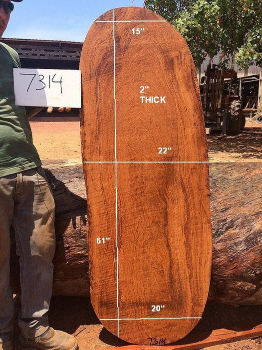 Angelim Pedra #7314 - 2" X 15" to 22" X 61" FREE SHIPPING within the Contiguous US. freeshipping - Big Wood Slabs