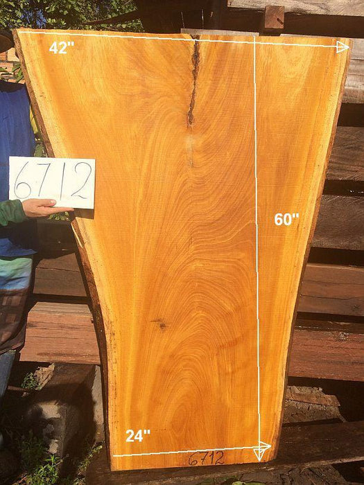 Tatajuba #6712- 2-1/2" x 24" to 42" x 60" FREE SHIPPING within the Contiguous US. freeshipping - Big Wood Slabs