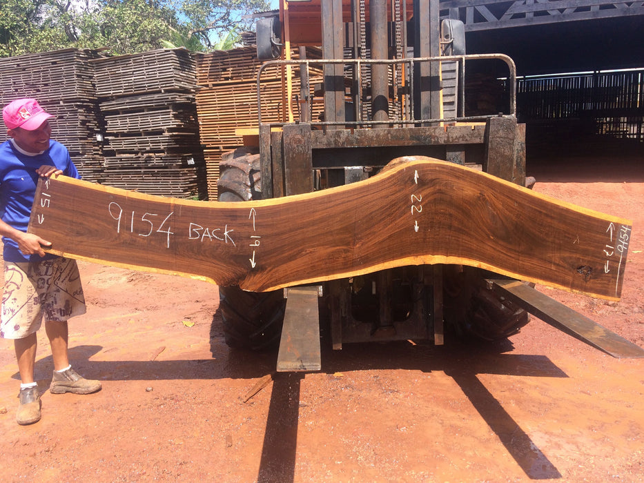 Ipe / Brazilian Walnut #9154 - 2-1/2" x 14" to 22" x 123" FREE SHIPPING within the Contiguous US. freeshipping - Big Wood Slabs
