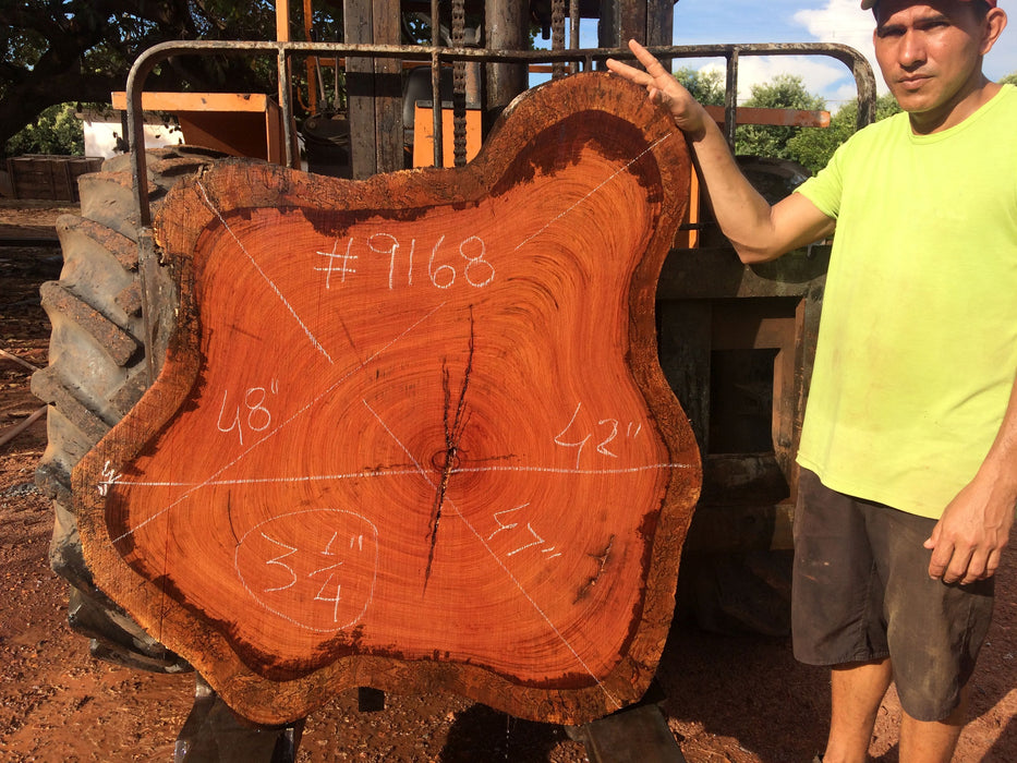 Jatoba / Brazilian Cherry #9168– 3-1/4″ x 10″ to 47″ x 48″ FREE SHIPPING within the Contiguous US. freeshipping - Big Wood Slabs