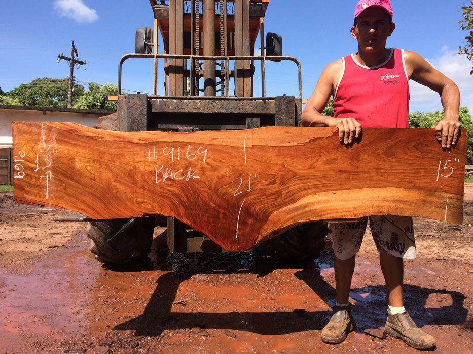 Jatoba / Brazilian Cherry #9169– 2″ x 13″ to 21″ x 78″ FREE SHIPPING within the Contiguous US. freeshipping - Big Wood Slabs