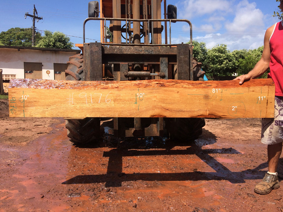 Jatoba / Brazilian Cherry #9176– 2″ x 10" to 11" x 81″ FREE SHIPPING within the Contiguous US. freeshipping - Big Wood Slabs
