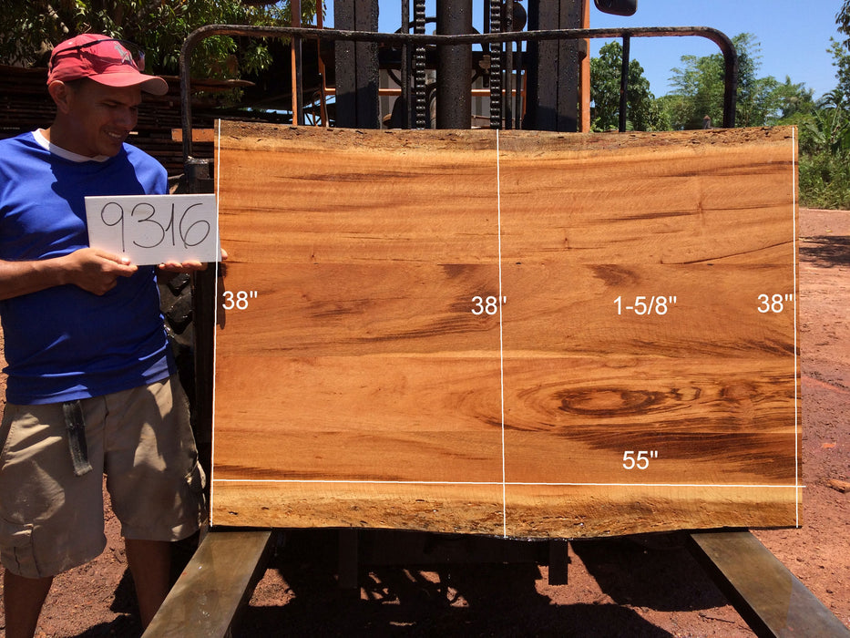 Goncalo Alves / Tigerwood #9316 - 1-5/8" x 38" to 38" x 55" FREE SHIPPING within the Contiguous US. freeshipping - Big Wood Slabs