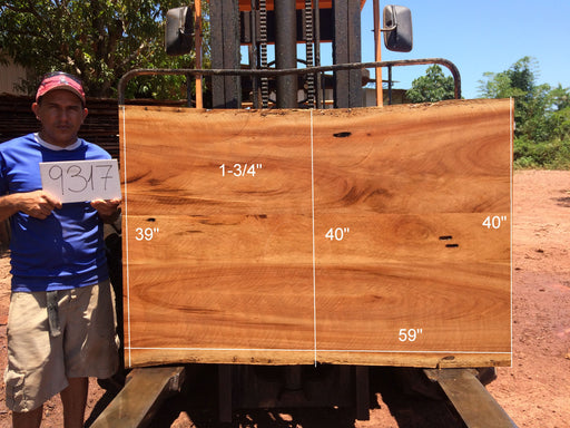 Goncalo Alves / Tigerwood #9317 - 1-3/4" x 39" to 40" x 59" FREE SHIPPING within the Contiguous US. freeshipping - Big Wood Slabs