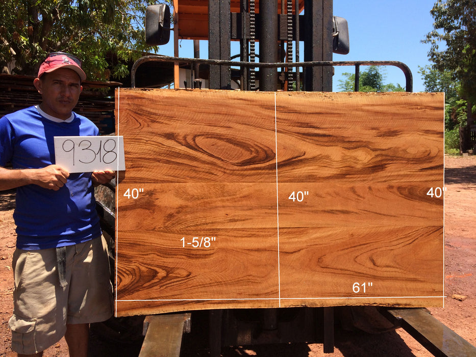Goncalo Alves / Tigerwood #9318 - 1-5/8" x 40" to 40" x 61" FREE SHIPPING within the Contiguous US. freeshipping - Big Wood Slabs