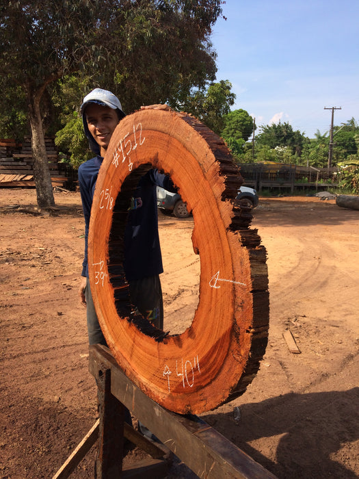 Jatoba / Brazilian Cherry # 9512 – 2-5/8 x 39″ x 40″ FREE SHIPPING within the Contiguous US. freeshipping - Big Wood Slabs