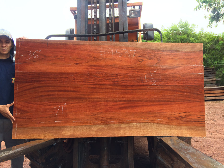 Jatoba / Brazilian Cherry # 9537 – 1-5/8 x 36″ to 37" x 71″ FREE SHIPPING within the Contiguous US. freeshipping - Big Wood Slabs