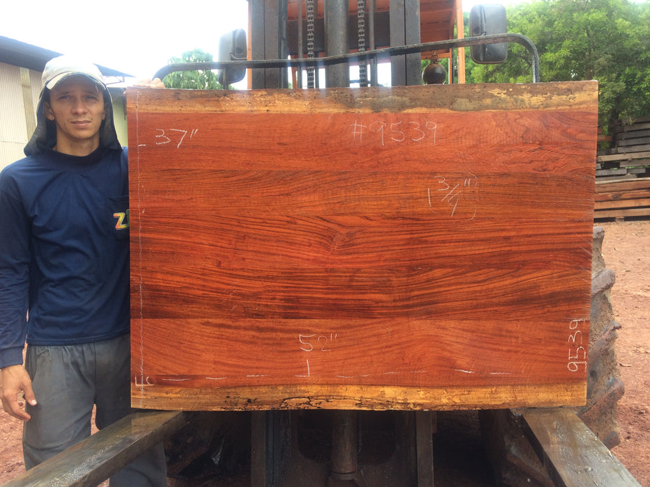 Jatoba / Brazilian Cherry # 9539 – 1-7/8 x 37" to 38″ x 53″ FREE SHIPPING within the Contiguous US. freeshipping - Big Wood Slabs