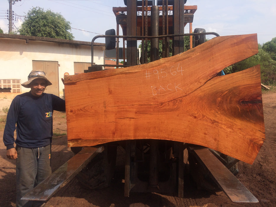 Jatoba-Brazilian Cherry – #9564 - 2-1/4″ x  29″ to 50″ x 78″ FREE SHIPPING within the Contiguous US. freeshipping - Big Wood Slabs