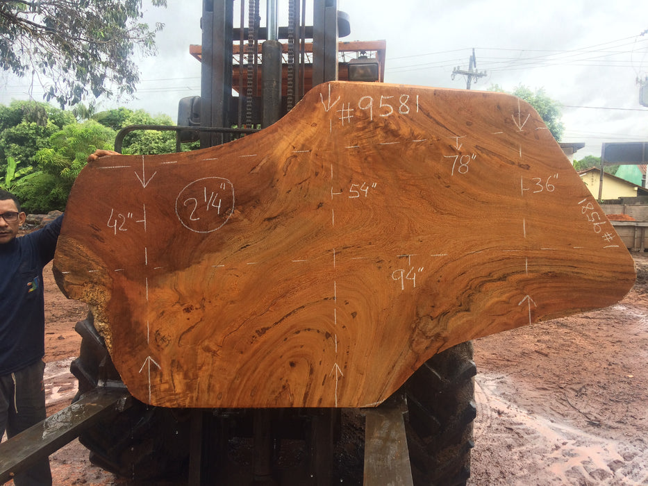 Angelim Pedra # 9581 - 2-1/4" x 36" to 54" x 94" FREE SHIPPING within the Contiguous US. freeshipping - Big Wood Slabs