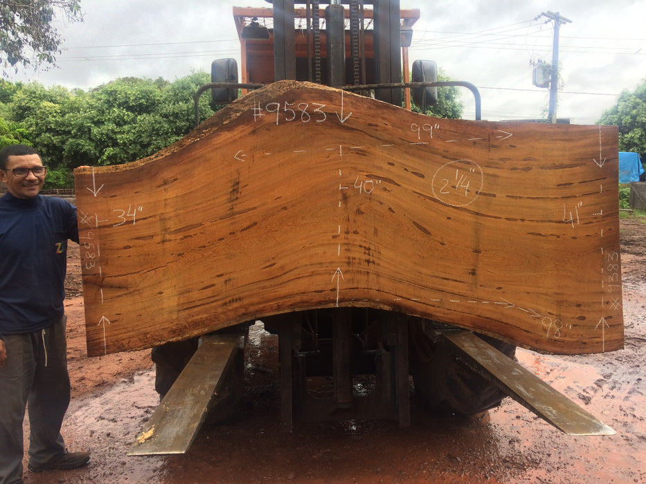 Angelim Pedra # 9583 - 2-1/4" x 34" to 41" x 99" FREE SHIPPING within the Contiguous US. freeshipping - Big Wood Slabs