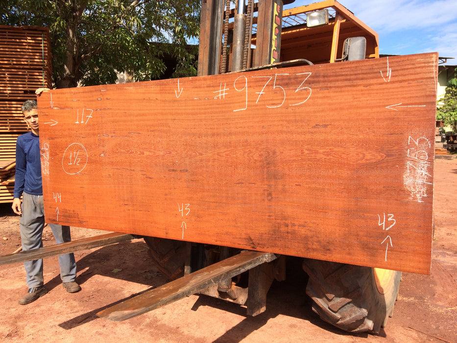 Angelim Pedra # 9753 - 1-1/2" x 43" to 44" x 117" FREE SHIPPING within the Contiguous US. freeshipping - Big Wood Slabs