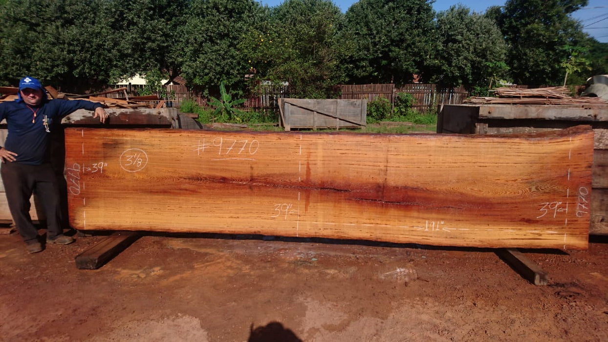 Angelim Pedra # 9770 - 3-1/8" x 39" x 191" FREE SHIPPING within the Contiguous US. freeshipping - Big Wood Slabs