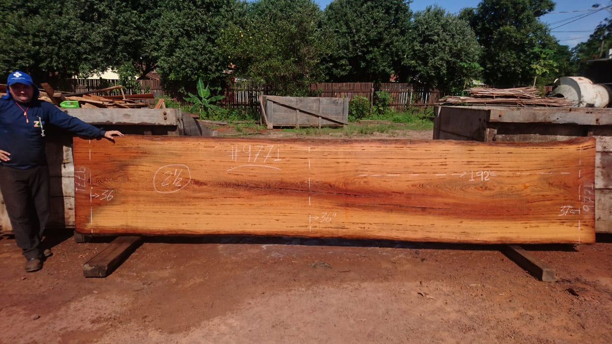 Angelim Pedra # 9771 - 2-1/5" x 36" to 37" x 192" FREE SHIPPING within the Contiguous US. freeshipping - Big Wood Slabs