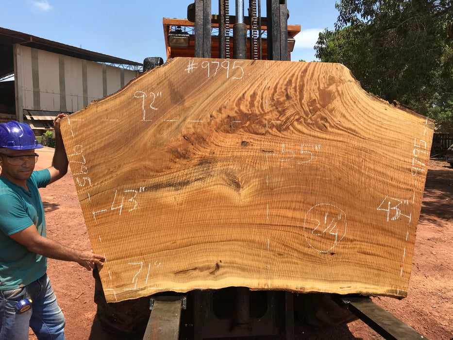 Pequiá  #9795- 2-1/4 x 43" to 55" x 71" to 92" FREE SHIPPING within the Contiguous US. freeshipping - Big Wood Slabs