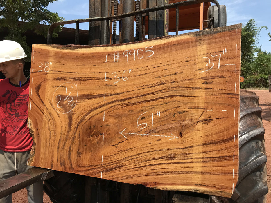 Angelim Pedra # 9905 - 2-1/8" x 36" to 38" x 61" FREE SHIPPING within the Contiguous US. freeshipping - Big Wood Slabs