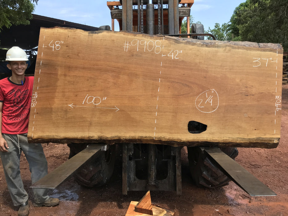 Pequiá  #9908- 2-1/4 x 37" to 48" x 100" FREE SHIPPING within the Contiguous US. freeshipping - Big Wood Slabs