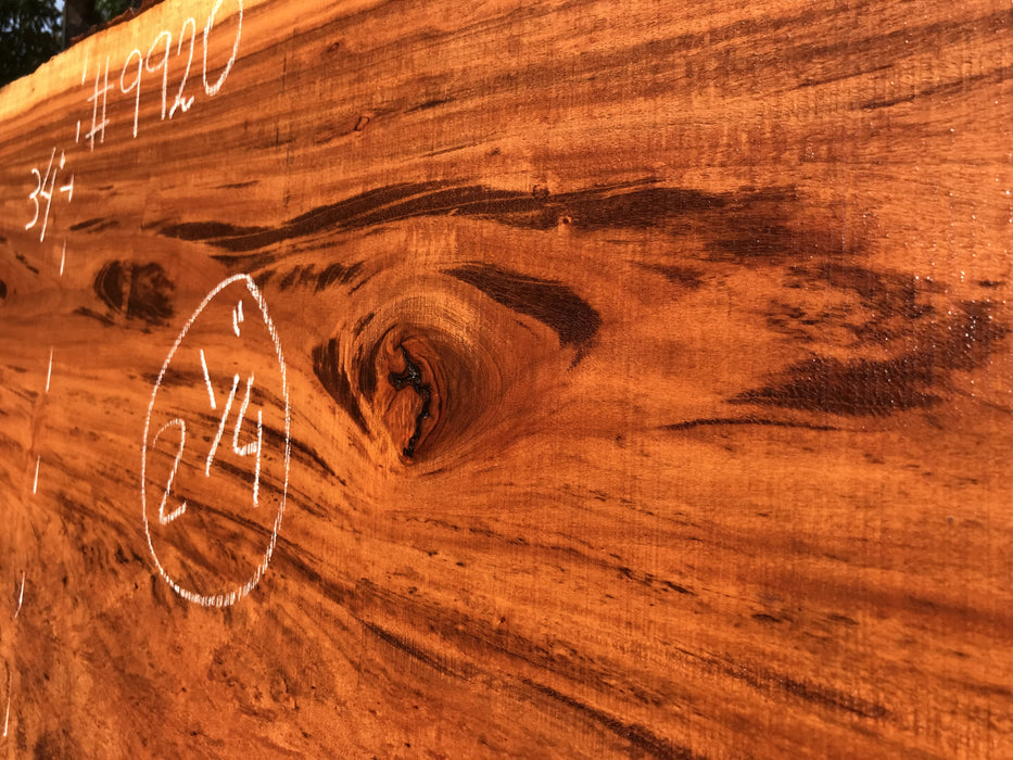 Goncalo Alves / Tigerwood #9920- 2-1/4" x 33" to 34" x 85" FREE SHIPPING within the Contiguous US. freeshipping - Big Wood Slabs