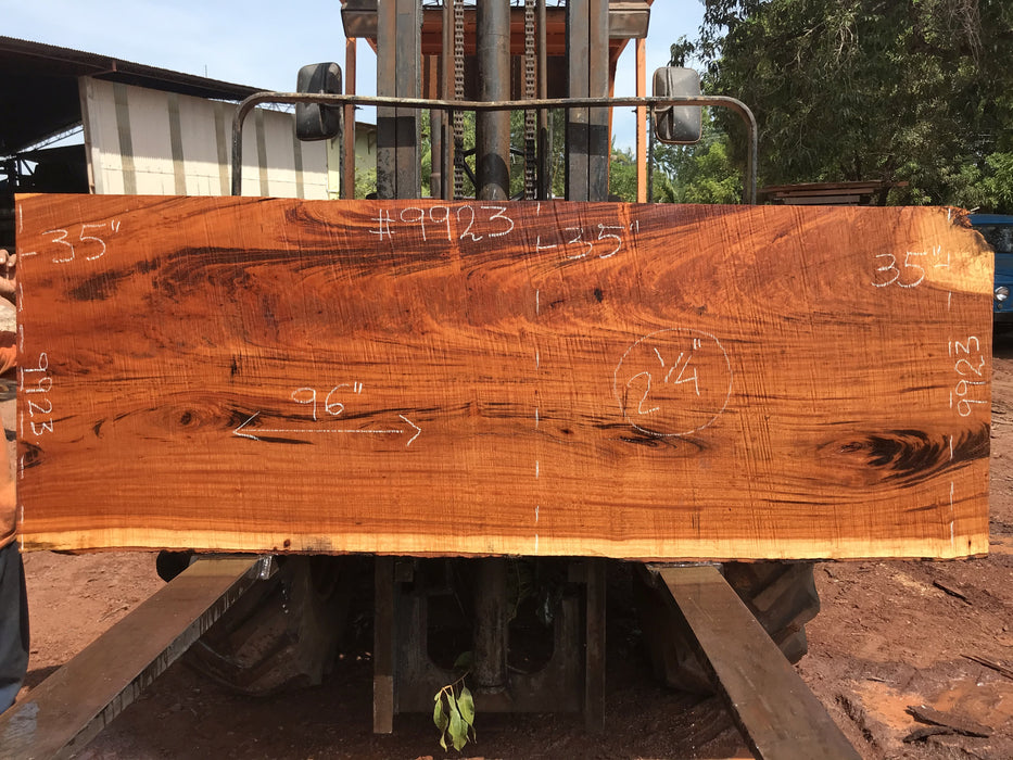 Goncalo Alves / Tigerwood #9923- 2-1/4" x 35" x 96" FREE SHIPPING within the Contiguous US. freeshipping - Big Wood Slabs
