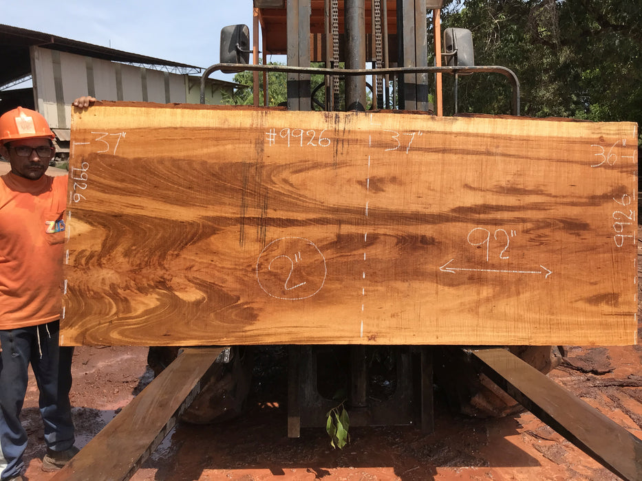 Goncalo Alves / Tigerwood #9926- 2" x 36" to 37" x 92" FREE SHIPPING within the Contiguous US. freeshipping - Big Wood Slabs